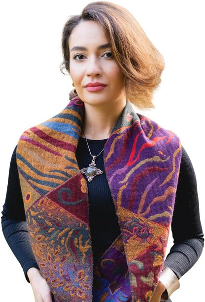 Merino Scarf – Reversible Style