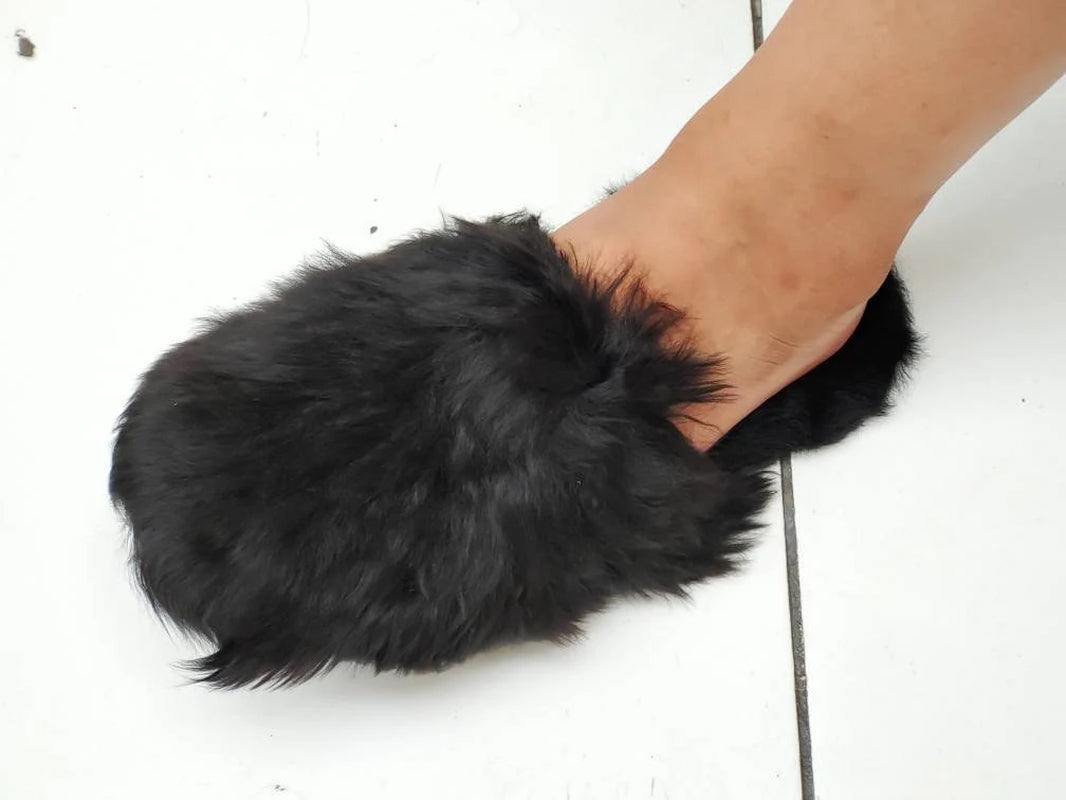 Baby Alpaca Slippers – Black