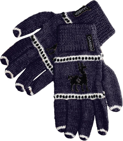 Alpaca Wool Gloves for Women Winter Knit Mittens for Womens