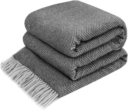 Merino Throw Blanket - Gradient Square