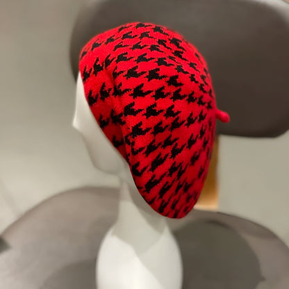 Alpaca Plaid Wool Beret Sophisticated Comfort for Women - Alpaca House