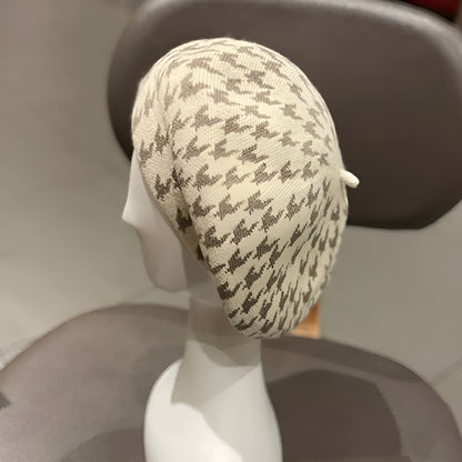 Alpaca Plaid Wool Beret Sophisticated Comfort for Women - Alpaca House