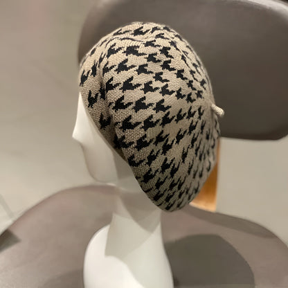 Alpaca Plaid Wool Beret Sophisticated Comfort for Women - Alpaca House