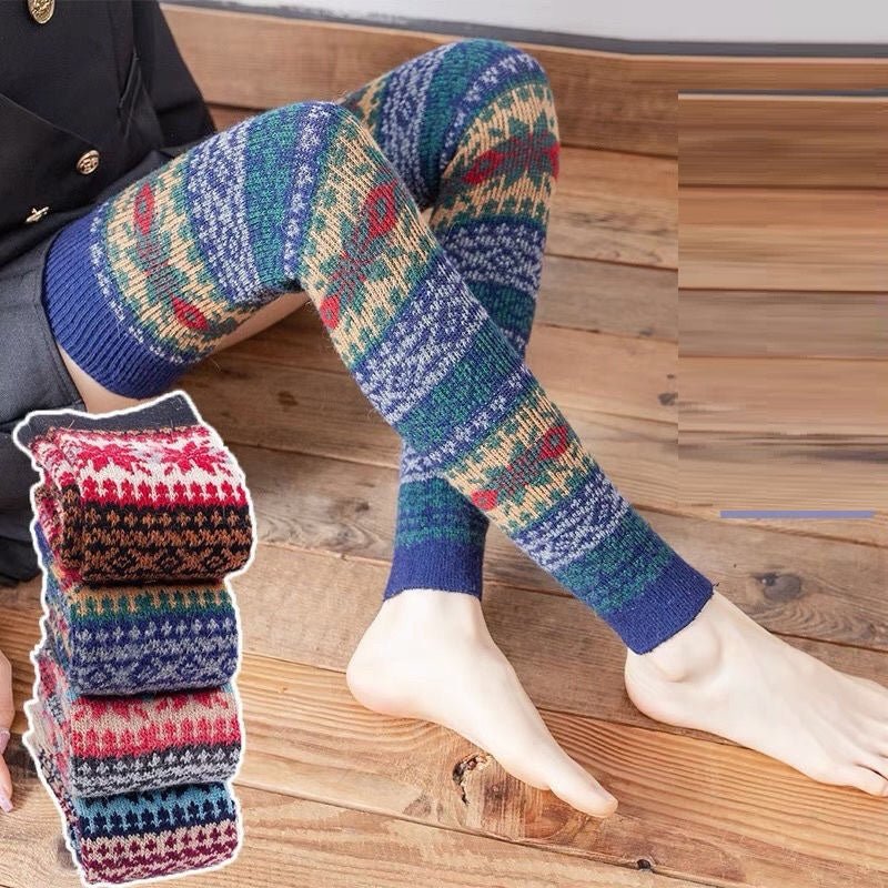 Autumn And Winter Angora Wool Knee Socks Women - Alpaca House
