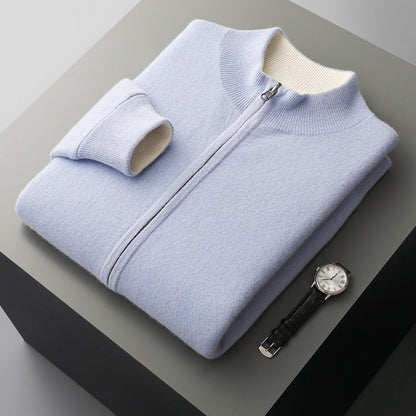 Autumn And Winter Double - sided Thickened Zipper Wool Cardigan - Alpaca House