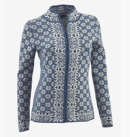 Norwegian Alpaca Jacket - Blue Design