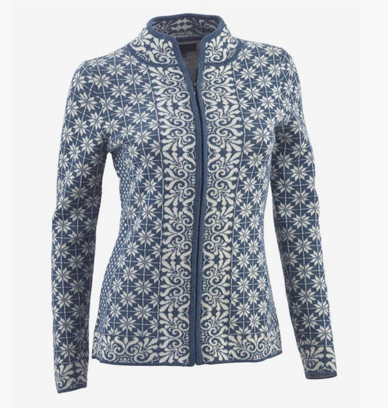 Norwegian Alpaca Jacket - Blue Design