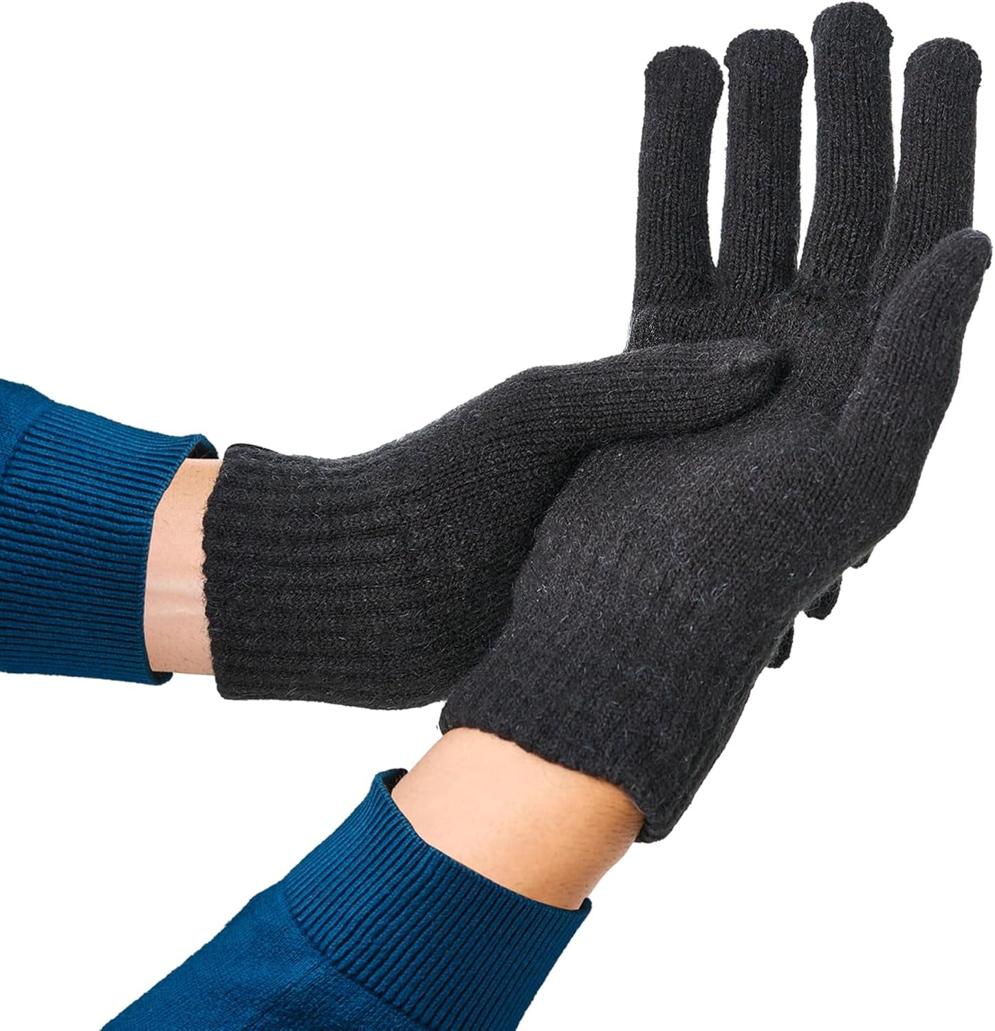 Baby Alpaca Thermal Gloves – Black