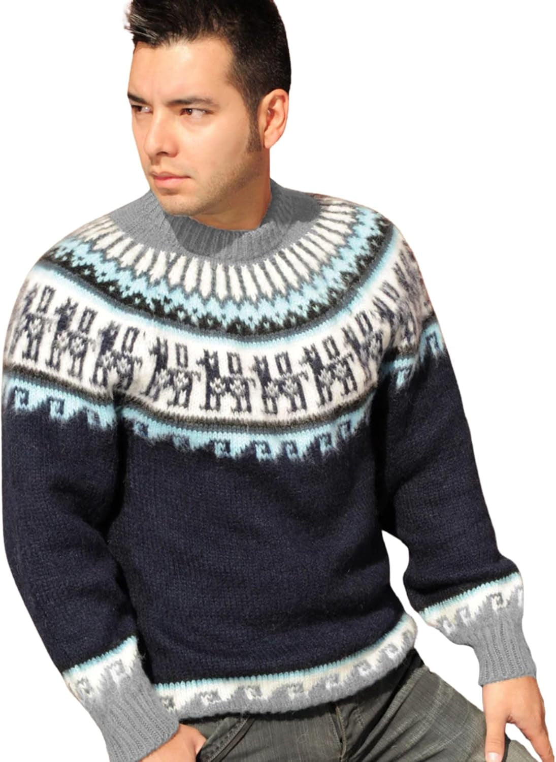 Alpaca Sweater – Geometric Style