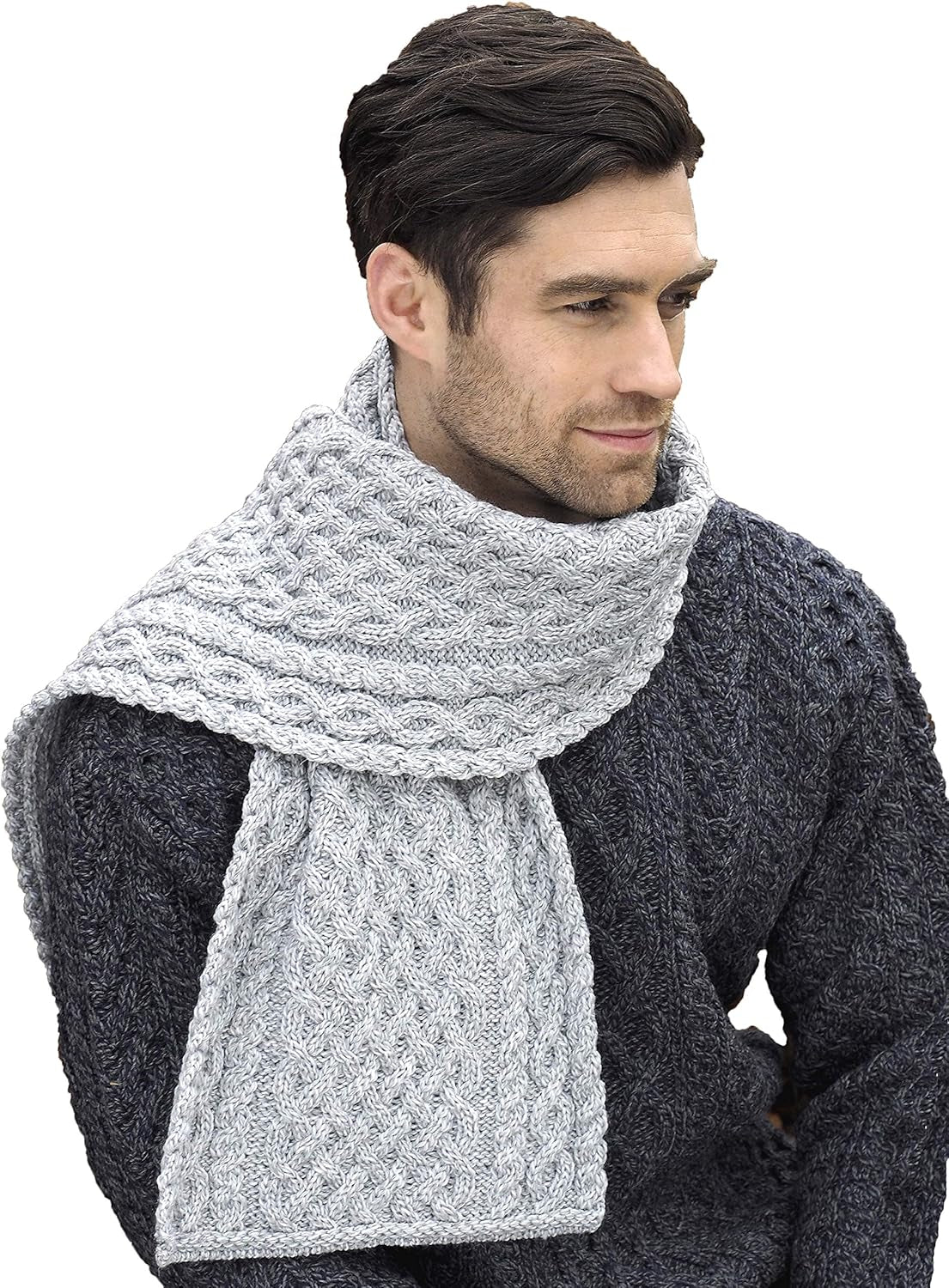 Merino Scarf – Trellis Pattern