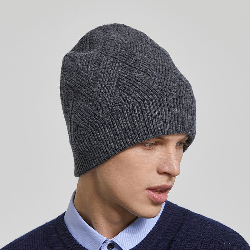 Basic Men's Outdoor Fleece Warm Knitted Hat - Alpaca House