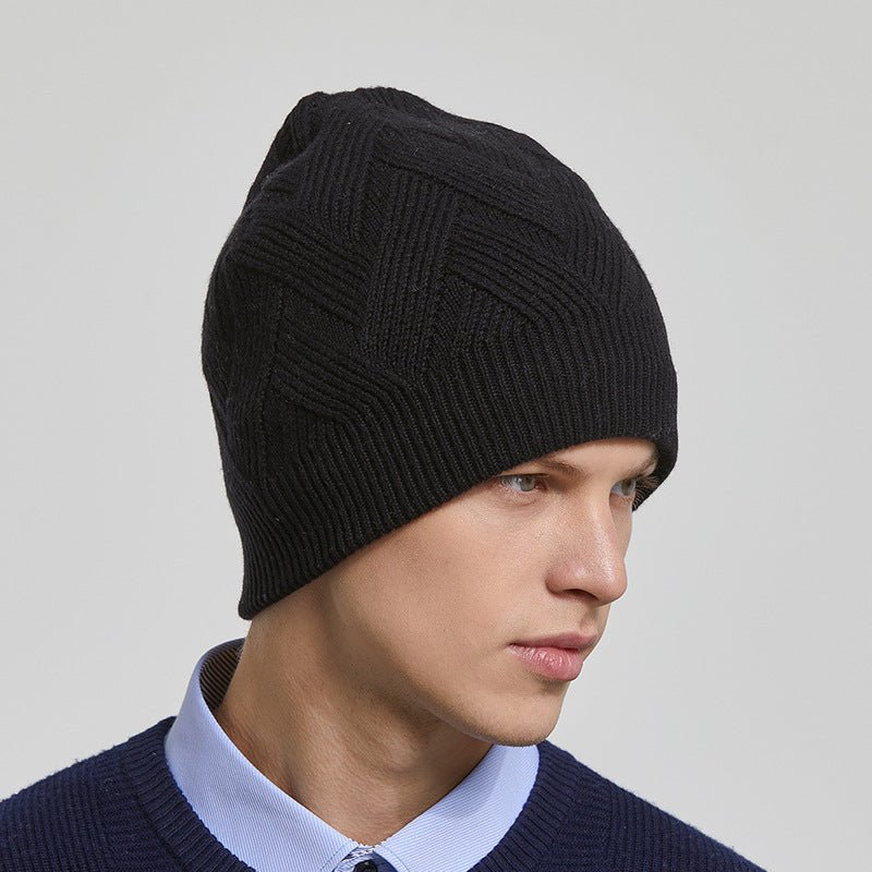 Basic Men's Outdoor Fleece Warm Knitted Hat - Alpaca House