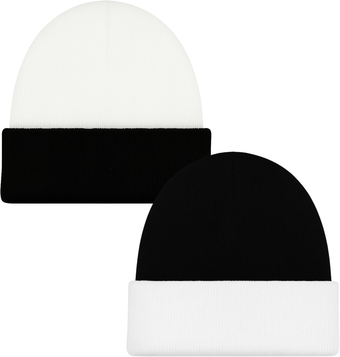 Alpaca Knit Hat – Black & Gray Winter Style