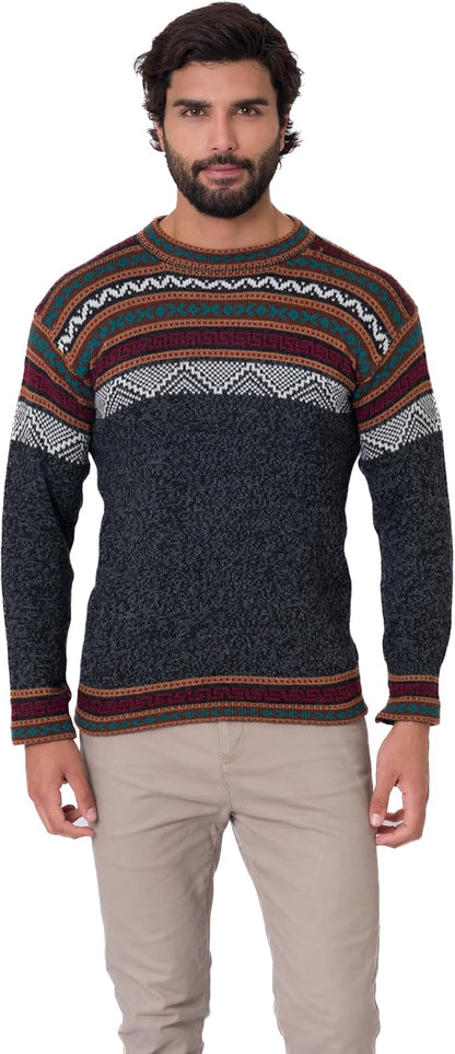 Alpaca Sweater – Cusco Geometric Pattern