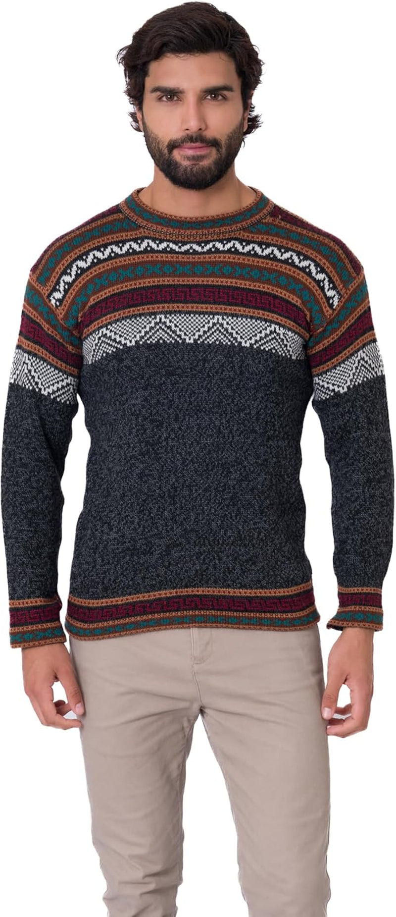 Alpaca Sweater – Cusco Geometric Pattern