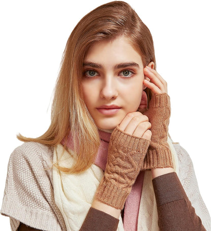 Cashmere Fingerless Gloves – Warm & Soft
