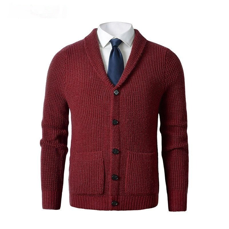 Business Casual Knitted Wool Cardigan For Men - Alpaca House
