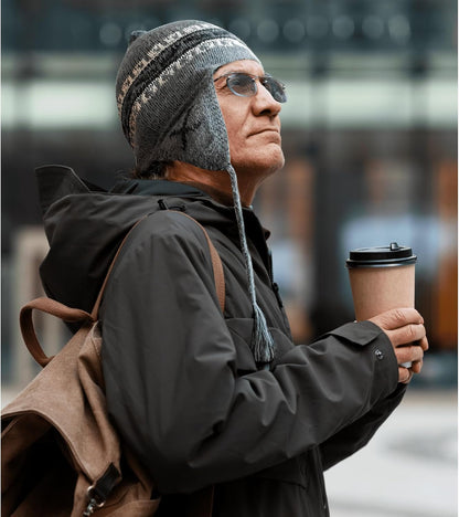 Alpaca Hat – Traditional Gray Knit