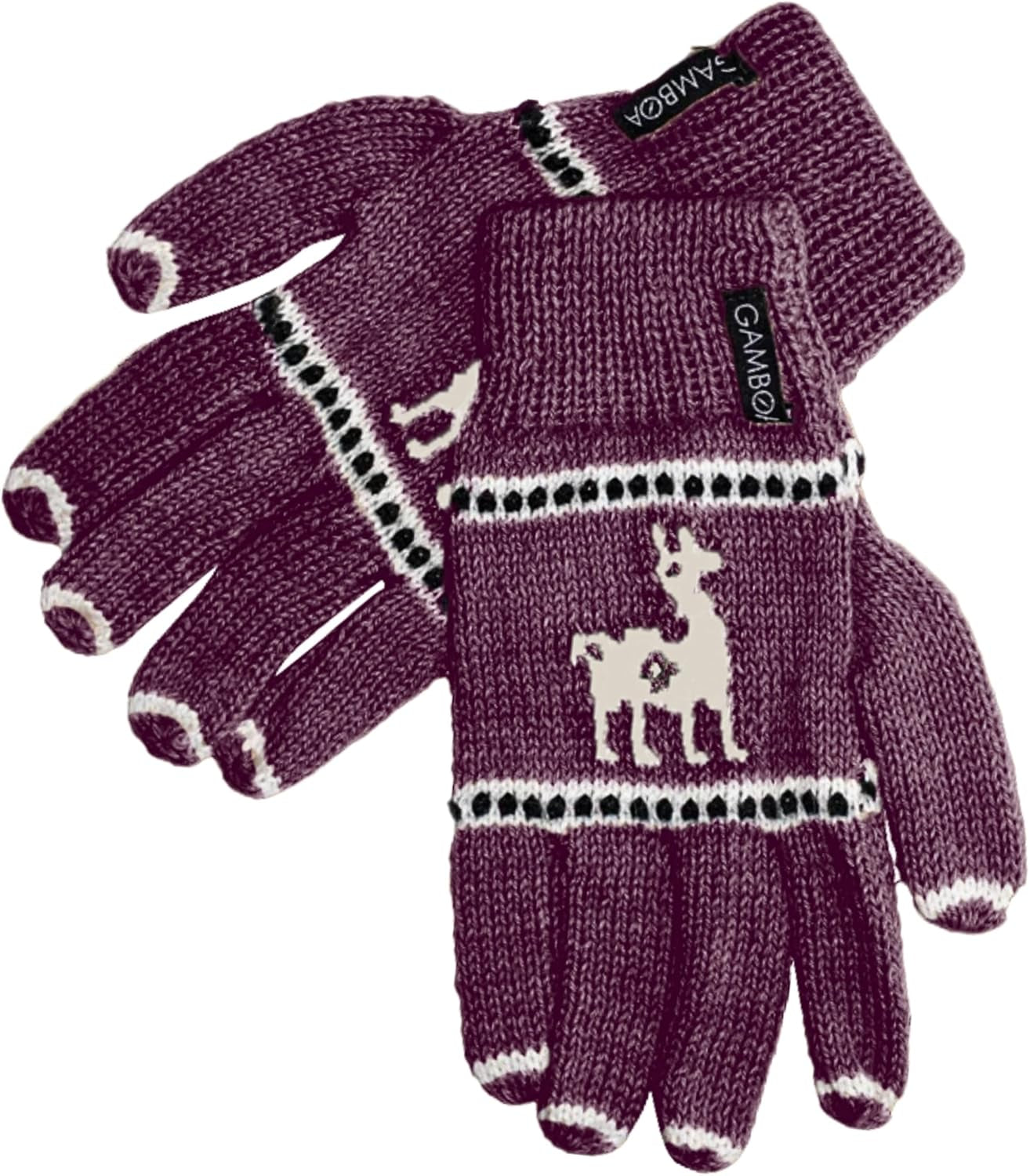 Alpaca Wool Gloves for Women Winter Knit Mittens for Womens