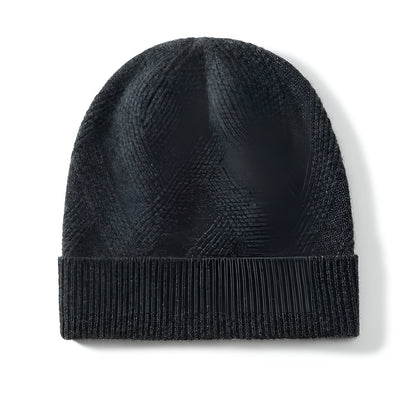 Cashmere Knitted Winter Hat Thickened Soft Warmth with Twisted - Flower Elegance - Alpaca House