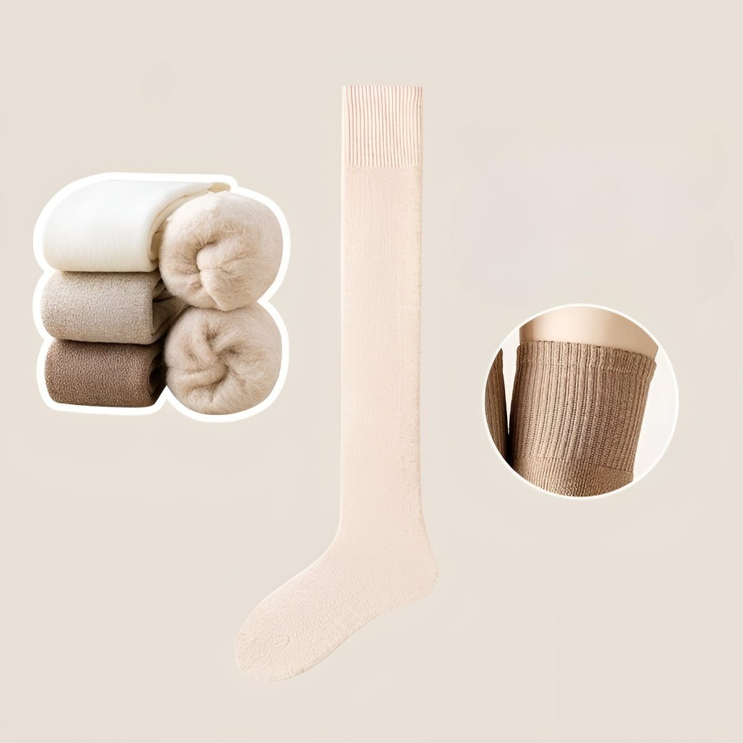 Cashmere Over - Knee Socks Thick Fleece Warmth with Elegant Long - Tube Comfort - Alpaca House