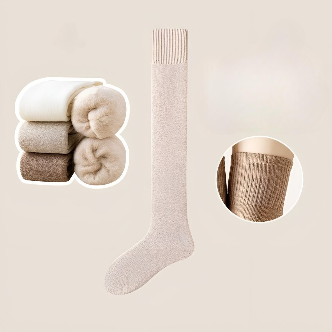 Cashmere Over - Knee Socks Thick Fleece Warmth with Elegant Long - Tube Comfort - Alpaca House