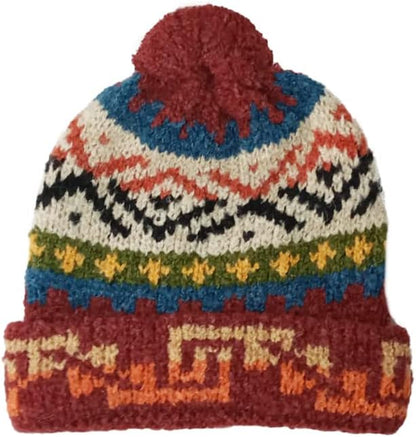 Handmade Alpaca Hat – Burgundy 