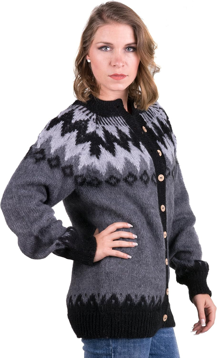 Alpaca Cardigan Sweater for Women