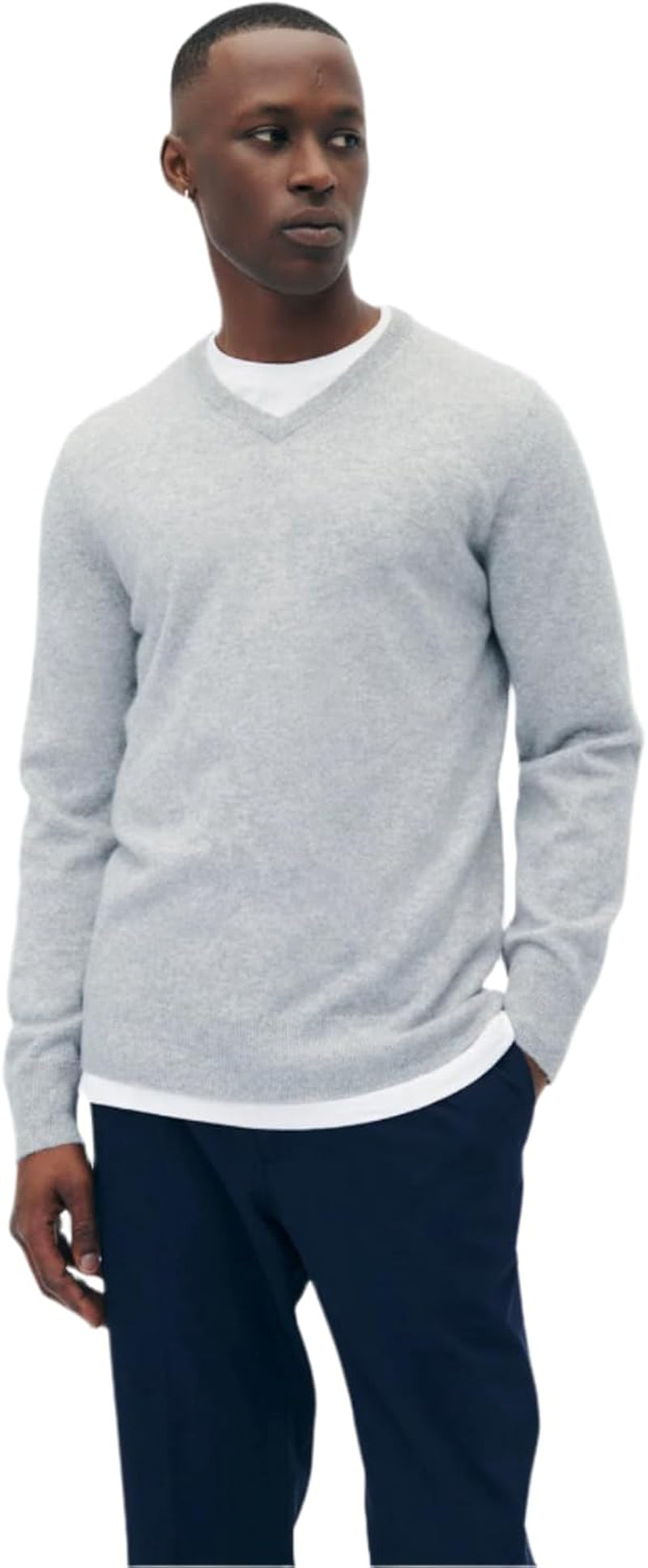Men’s Cashmere V-Neck Sweater – Modern
