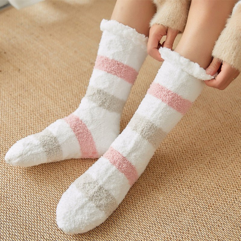 Coral Fleece Floor Socks Adult Wool Socks Postpartum Thicken Autumn And Winter Warmth - Alpaca House