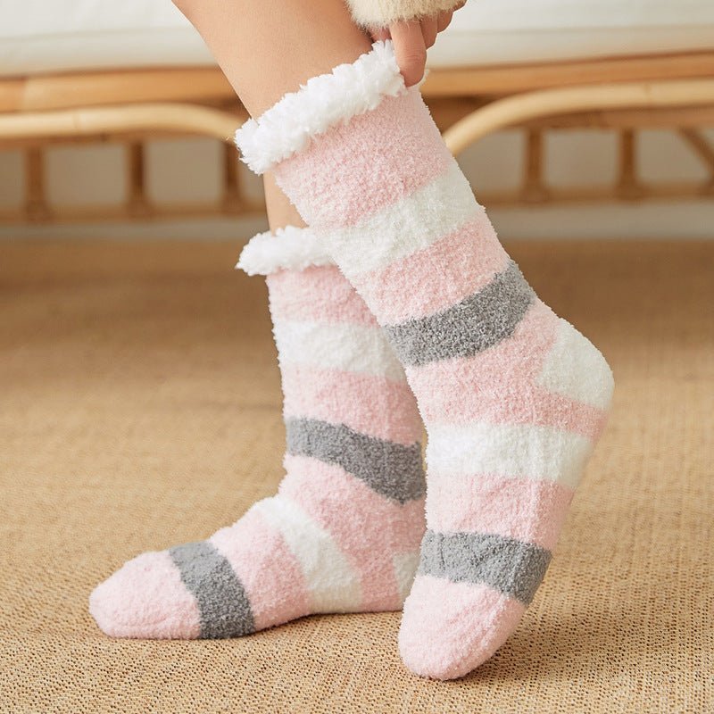 Coral Fleece Floor Socks Adult Wool Socks Postpartum Thicken Autumn And Winter Warmth - Alpaca House