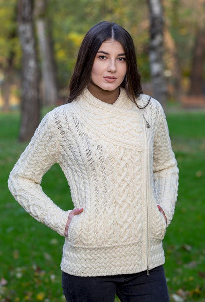 Merino Knitted Jacket – Natural Merino Knitwear