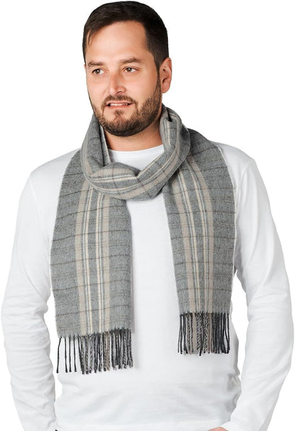 Plaid Alpaca Scarf – Classic Flannel Wrap