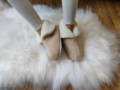 Alpaca Wool Slippers – Soft Warm