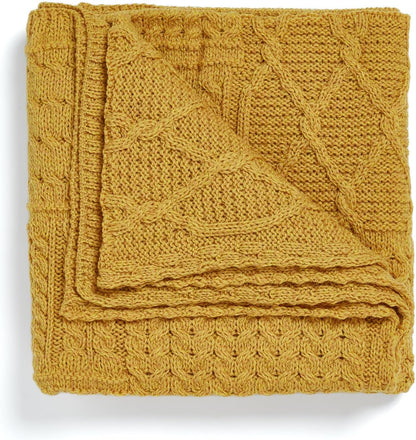 Merino Wool Throw Blanket - Patchwork 