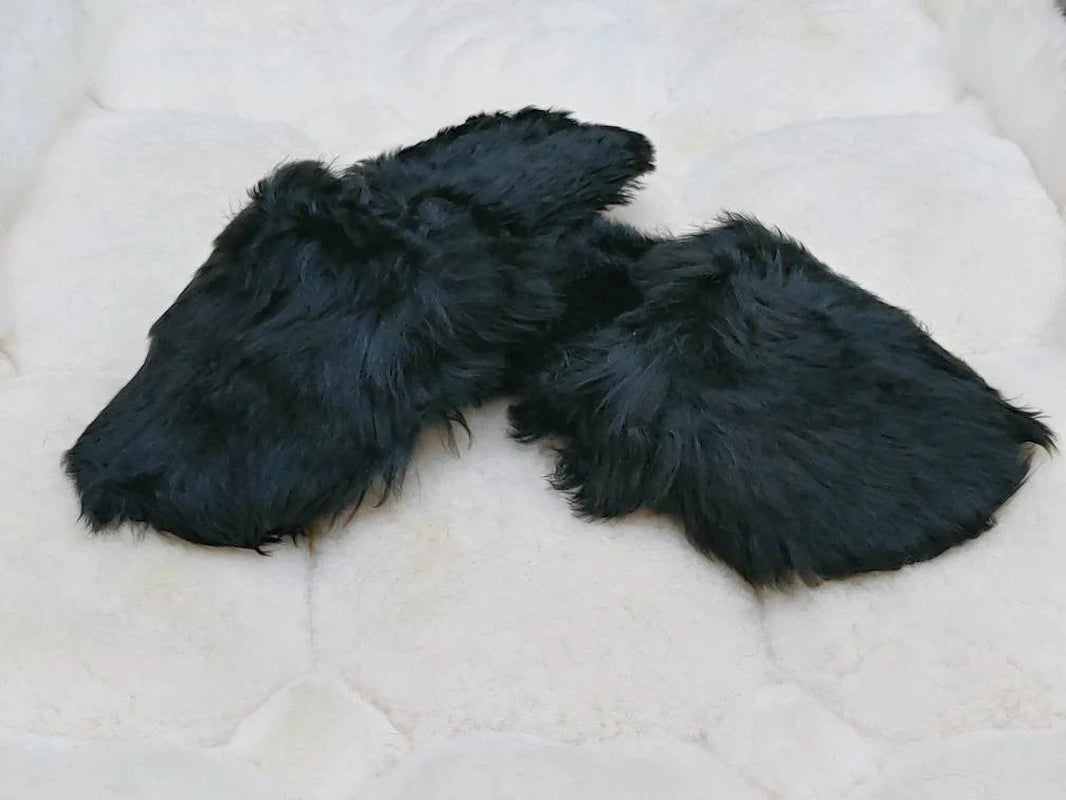 Baby Alpaca Slippers – Black