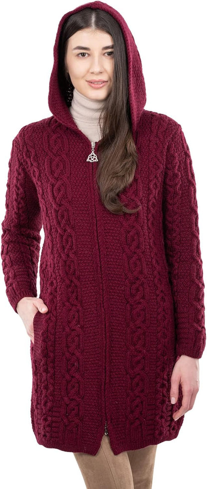 Celtic Merino Wool Jacket – Elegant Heritage Knit