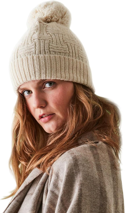 Knit Alpaca Hat – White