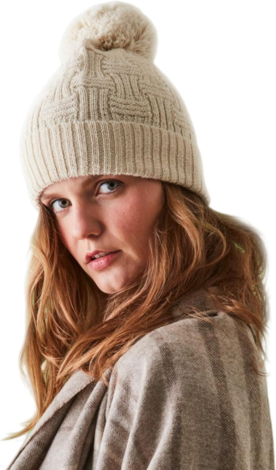 Knit Alpaca Hat – White