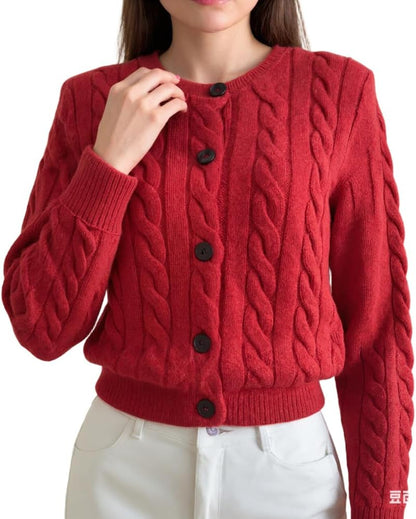 Merino Wool Knitted Jacket – Soft & Classic Knit