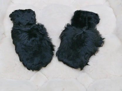 Baby Alpaca Slippers – Black
