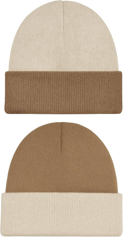 Alpaca Knit Hat – Black & Gray Winter Style