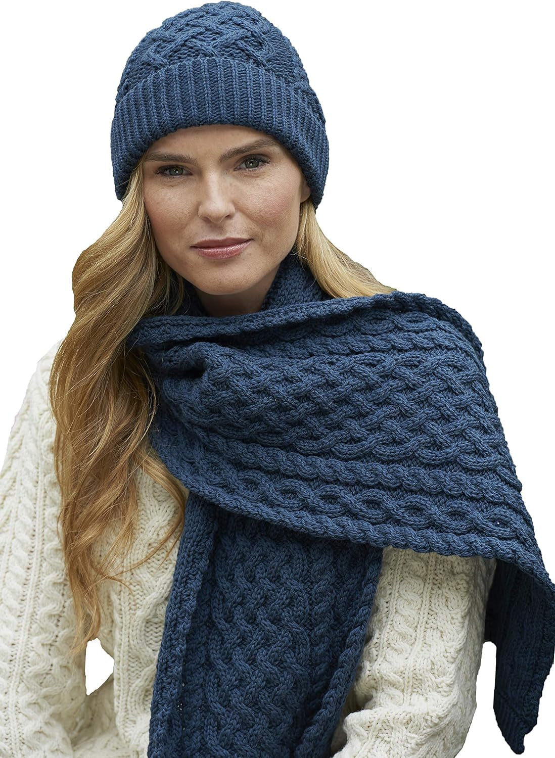 Merino Scarf – Trellis Pattern