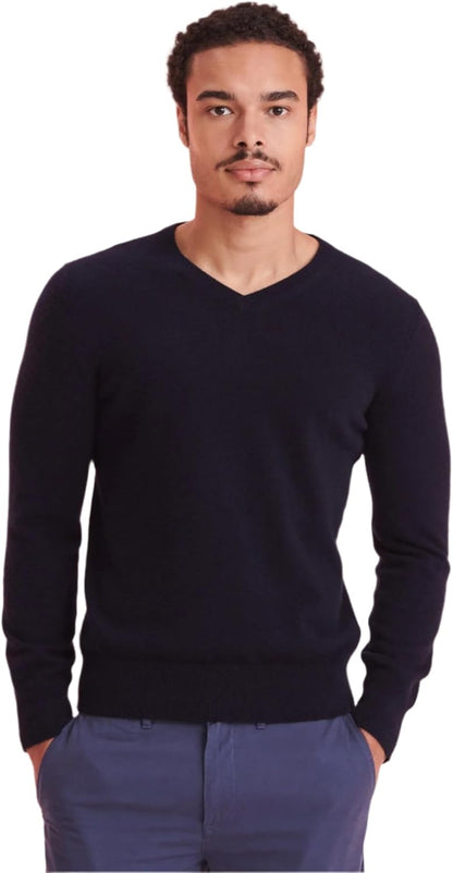 Men’s Cashmere V-Neck Sweater – Modern