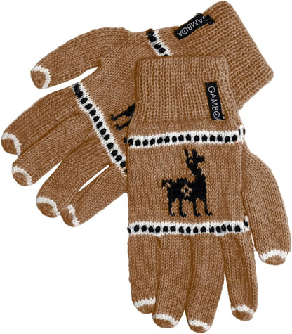 Alpaca Wool Gloves for Women Winter Knit Mittens for Womens