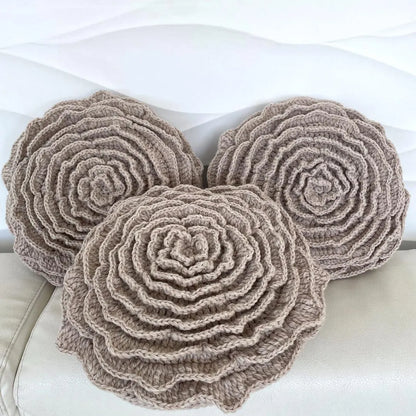 Merino Wool Cushion – Rose Design