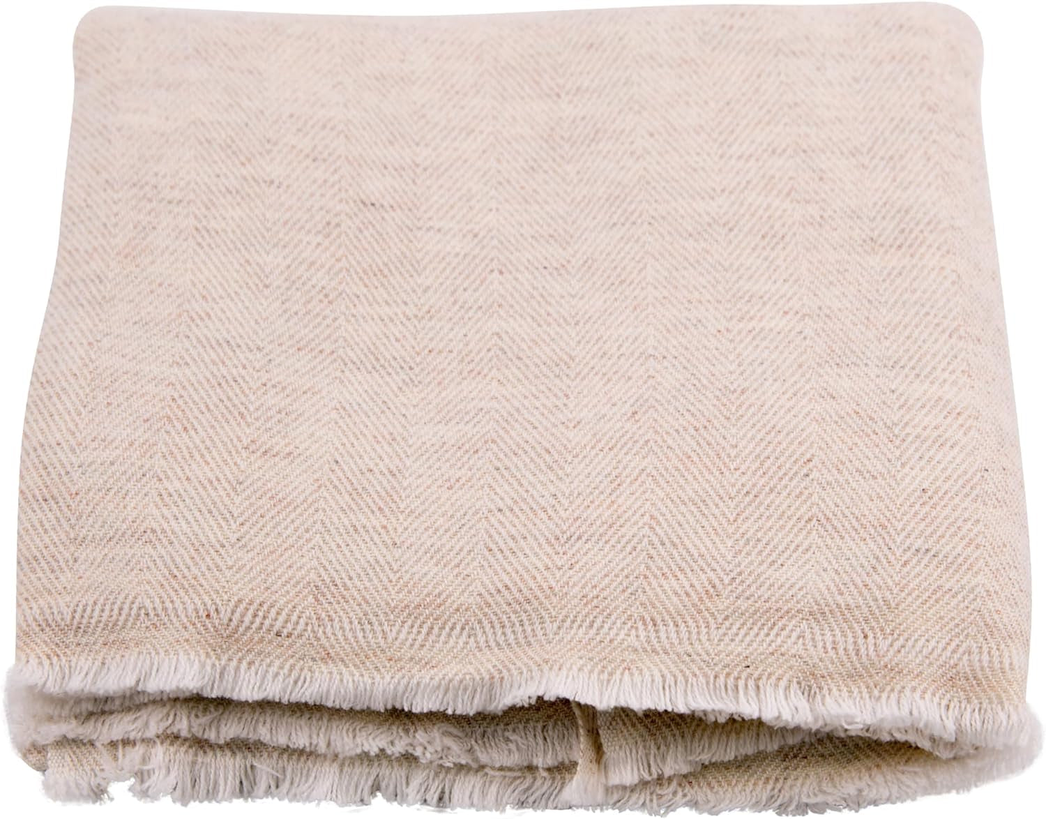 Cashmere Throw Blanket – Patterned Herringbone