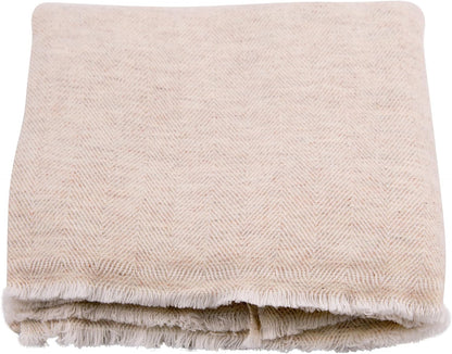 Cashmere Throw Blanket – Patterned Herringbone