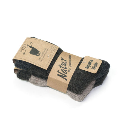 Alpaca Wool Socks for Kids | Brown Wool Socks for Toddlers