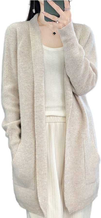 Merino Knitted Jacket – Relaxed Fit with Pockets